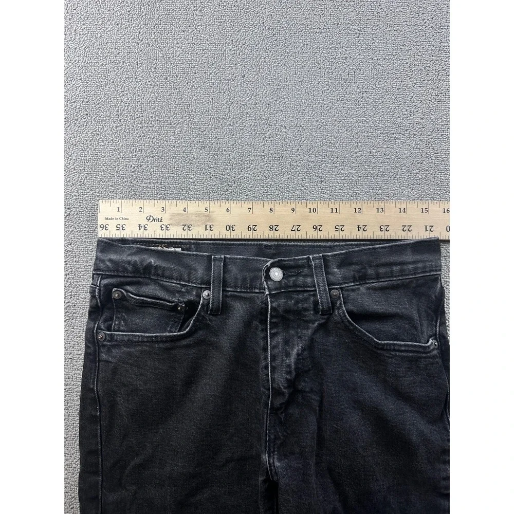 Levis Premium 514 Straight Jeans Men W31 L30 Black Stretch Faded Western Rocker